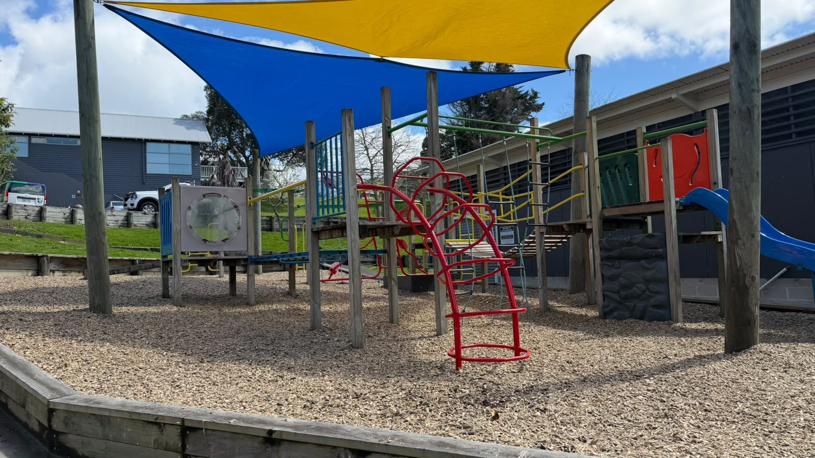 School climbing frame with Cushionfall® safety surfacing